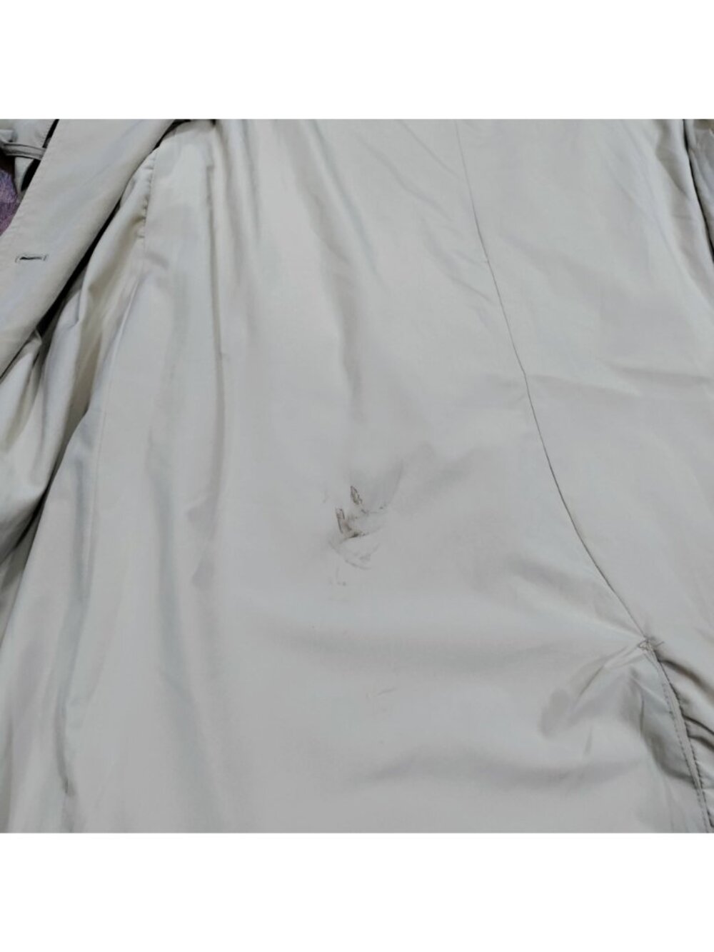 Line and Dot Beige Double Breasted Lux Belted Long Trench Coat Women's Size S-M - Picture 14 of 16